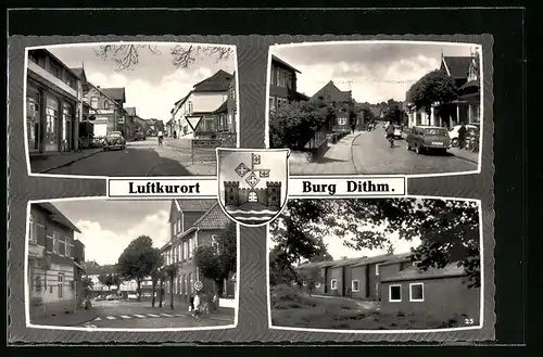 AK Burg /Dithm., Strassenpartien im Ort