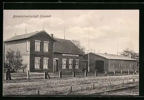 AK Ohrstedt, Bahnhofswirtschaft, Jacobsens Gasthof