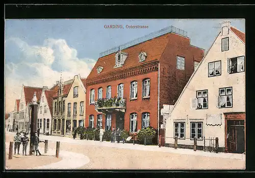 AK Garding, Osterstrasse mit Kindern