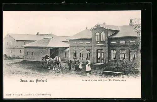AK Boxlund, Gasthaus von Th. Carstensen