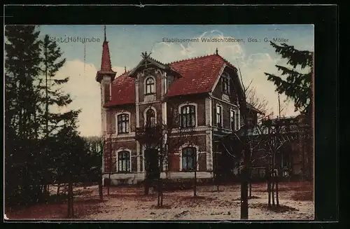 AK Höftgrube, Gasthaus Waldschlösschen von G. Möller