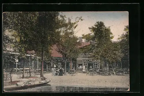 AK Lübbenau-Lehde /Spreewald, Gasthaus zum fröhlichen Hecht