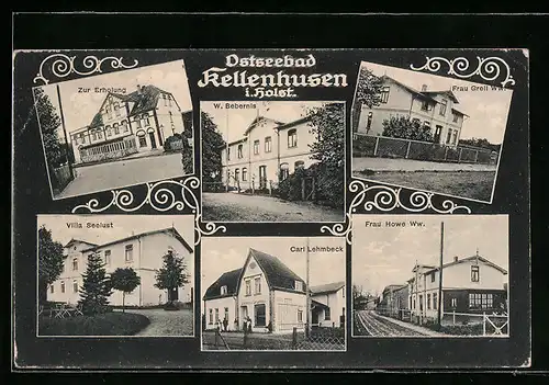 AK Kellenhusen i. Holst, Gasthaus Zur Erholung, Villa Seelust, Carl Lehmbeck