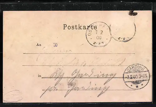 AK Osterhever, J. Harm`s Gasthof, Kirche