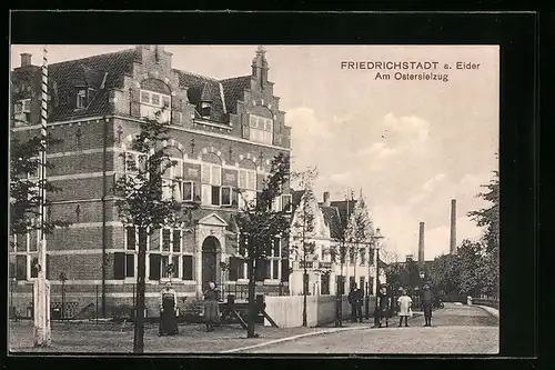 AK Friedrichstadt a. Eider, Partie am Ostersielzug