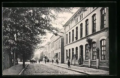 AK Friedrichstadt a. Eider, Partie am Fürstenburgwall