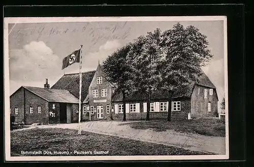 AK Bohmstedt /Kr. Husum, Paulsens Gasthof, mit 