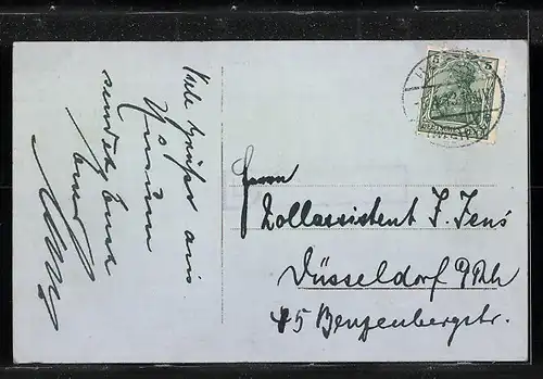 AK Husum, Partie in der Norderstrasse