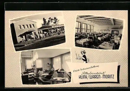 AK Klink / Waren-Müritz, FDGB-Urlaubersiedlung Völkerfreundschaft