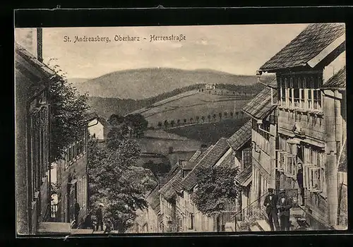 AK St. Andreasberg i. Oberharz, Herrenstrasse mit Ausblick