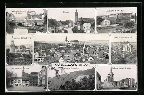 AK Weida i. S.-W., Schloss Osterburg, Kloster Mildenfurth