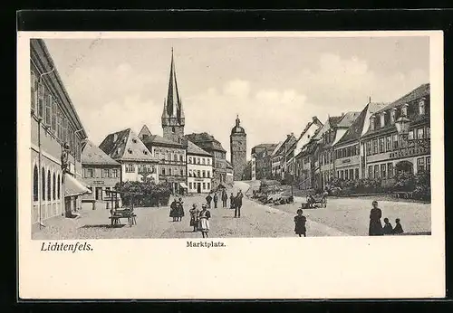 AK Lichtenfels, Marktplatz mit Hotel zur Krone