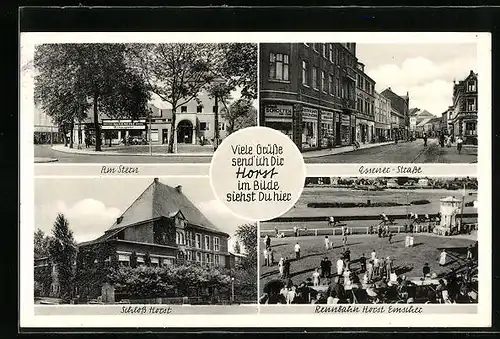 AK Horst, Am Stern, Essener Strasse, Schloss Horst, Rennbahn Horst Emscher