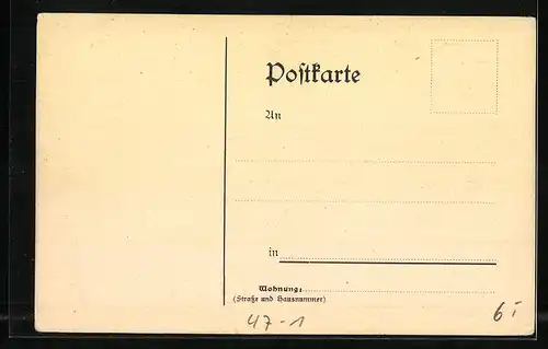 Künstler-AK Gruss vom 2. Stiftungsfest der FU Roma, studentische Szene