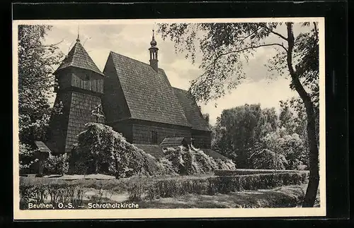 AK Beuthen, Blick zur Schrotholzkirche