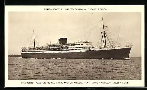 AK The Union-Castle Royal Mail Motor Vessel Athlone Castle