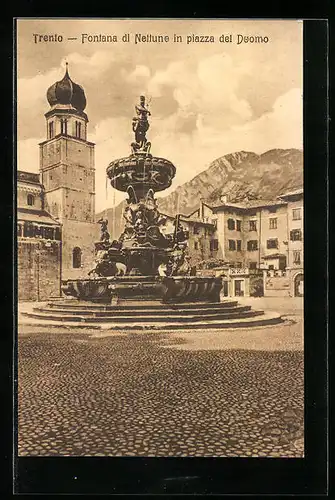 AK Trento, Fontana di Nettuno in piazza del Duomo