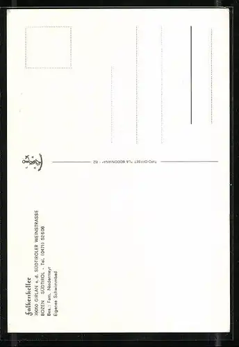 AK Girlan a. d. Südtiroler Weinstrasse, Gasthaus zum Falkenkeller