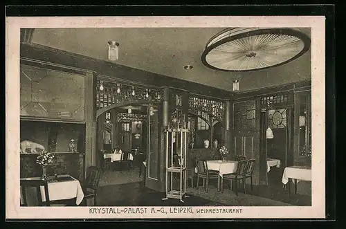 AK Leipzig, Krystall-Palast A.-G., Weinrestaurant