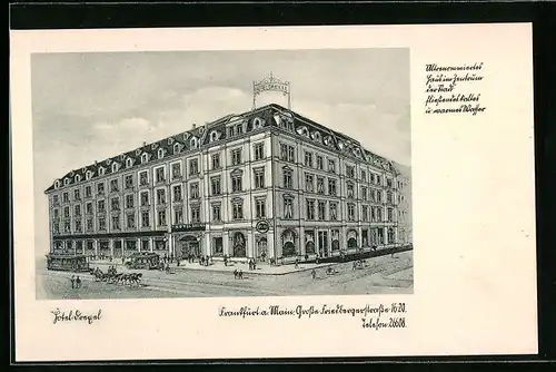 AK Frankfurt a. Main, Hotel Drexel, Grosse Friedbergerstrasse 16-20