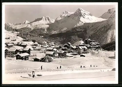 AK Inner-Arosa, Ortsansicht im Winter