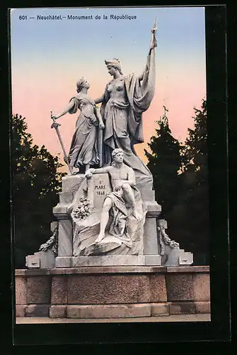 AK Neuchatel, Monument de la Republique