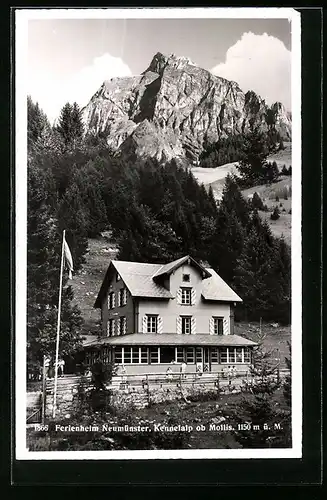 AK Mollis, Ferienheim Neumünster auf der Kennelalp ob Mollis