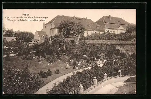 AK Posen, Kgl. Staatsarchiv auf dem Schlossberge