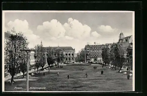 AK Posen, Sicht auf den Wilhelmsplatz