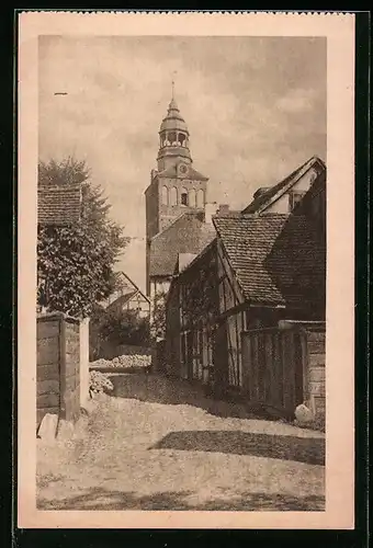 AK Drossen, Jakobikirche, Baubeginn um 1298