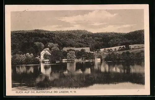 AK Lagow /N.-M., Blick auf die Buchmühle