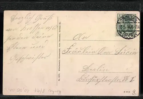 AK Crossen a. O., Partie an der Bobermündung