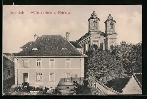 AK Oggersheim, Wallfahrtskirche und Pfarrhaus