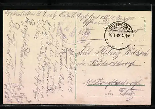 AK Offenburg i. B., Partie bei der Gerber- und Grabenstrasse