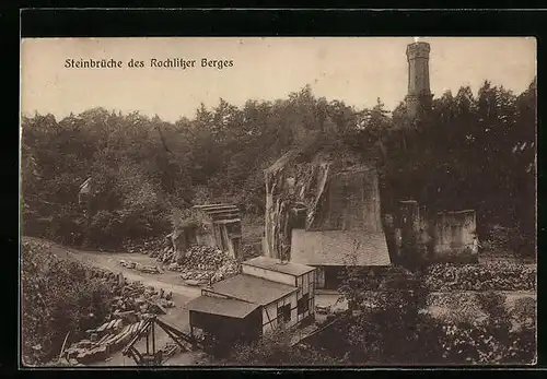AK Rochlitz - Sachsen, Steinbrüche des Rochlitzer Berges