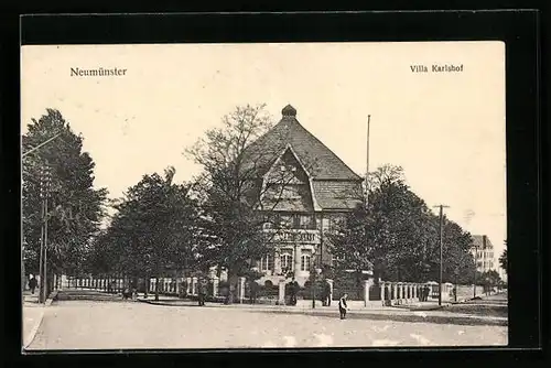 AK Neumünster, Blick auf die Villa Karlshof