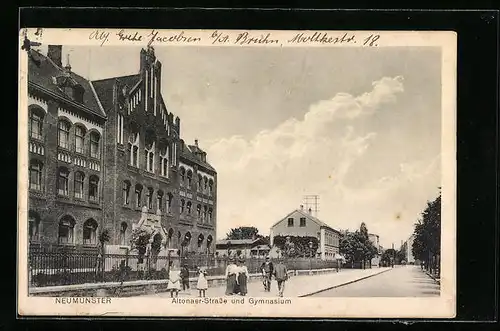 AK Neumünster, Altonaer Strasse und Gymnasium