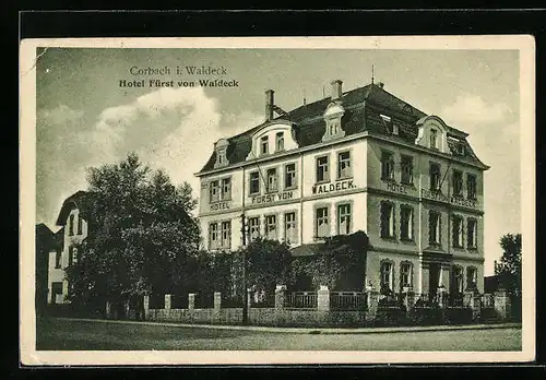 AK Corbach i. Waldeck, Hotel Fürst von Waldeck