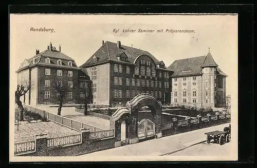 AK Rendsburg, Kgl. Lehrer Seminar mit Präparandeum