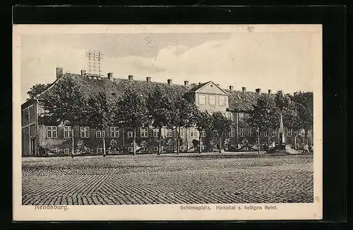 AK Rendsburg, Schlossplatz, Hospital z. heiligen Geist