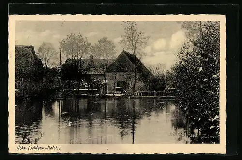 AK Hohn /Holstein, Häuser am See