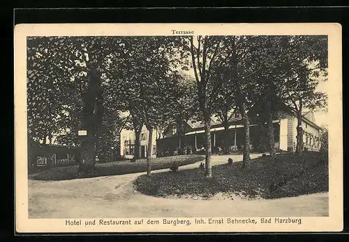 AK Bad Harzburg, Hotel und Restaurant auf dem Burgberg, Inh.: Ernst Behnecke