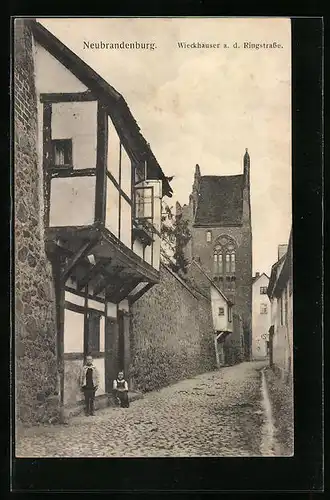 AK Neubrandenburg, Wieckhäuser a. d. Ringstrasse