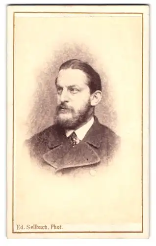 Fotografie Ed. Sellbach, Crefeld, Portrait Emil de Greiff, Kommerzienrat und Ehrenbürger Krefelds, 1868