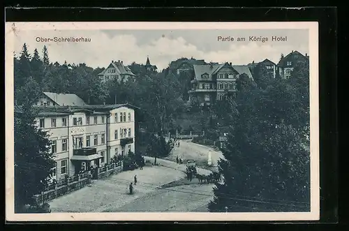 AK Ober-Schreiberhau, Partie am Königs-Hotel