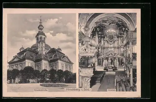 AK Hirschberg i. Schl., Gnadenkirche, Innenansicht