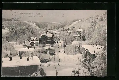 AK Schreiberhau i. Rgb., Mariental im Winter