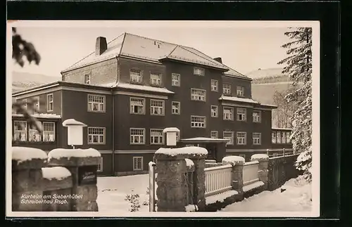 AK Schreiberhau /Rsgb., Kurheim am Sieberhübel im Schnee