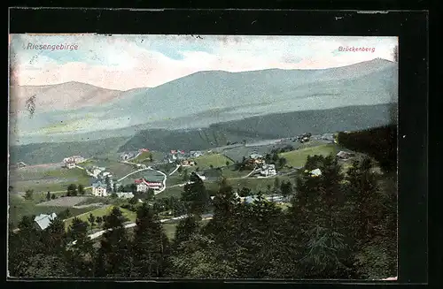 AK Schreiberhau /Riesengeb., Gesamtansicht mit Brückenberg