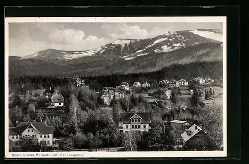 AK Schreiberhau-Mariental, Ortsansicht mit Schneegruben